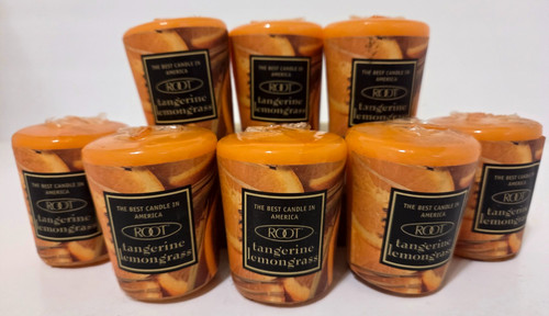 Root votive candles - candles,, tangerine